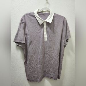 Burberry London Mens  Polo‎ Shirt Pullover Button Striped Size XXL